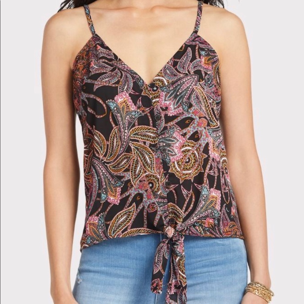 Allison Joy sailor tie front tank